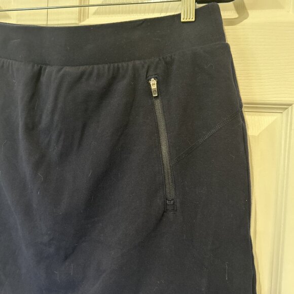 T by Talbots Womens Skort L Navy Blue Athleisure Zip Pockets Golf Pickleball - Picture 3 of 9